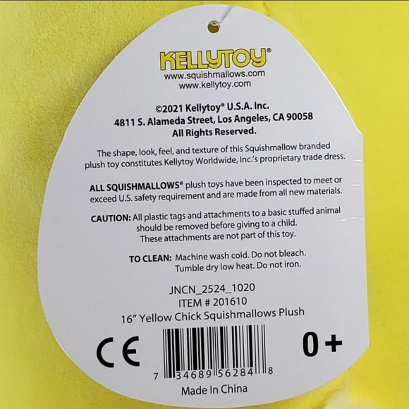 Squishmallow Aimee the Chick Fuzzy Belly 16" UltraSoft Easter Holiday Plush NWT - Picture 8 of 8